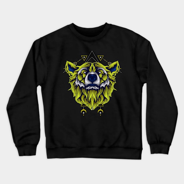 bear retro wild roar Crewneck Sweatshirt by SHINIGAMII